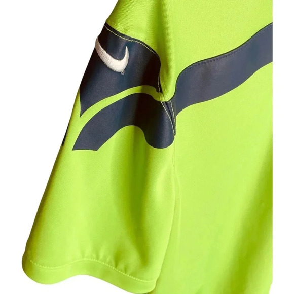 Nike NFL Seattle Seahawks Neon Green, Teal, & Black Russell Wilson Jersey - Picture 6 of 14